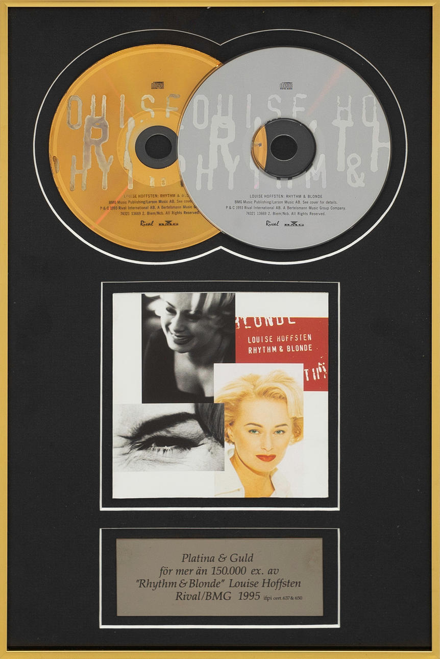 LOUISE HOFFSTEN, PLATIN & GULDDISK, „Rhythm & Blond“, RIVALISER/BMG, 1995.