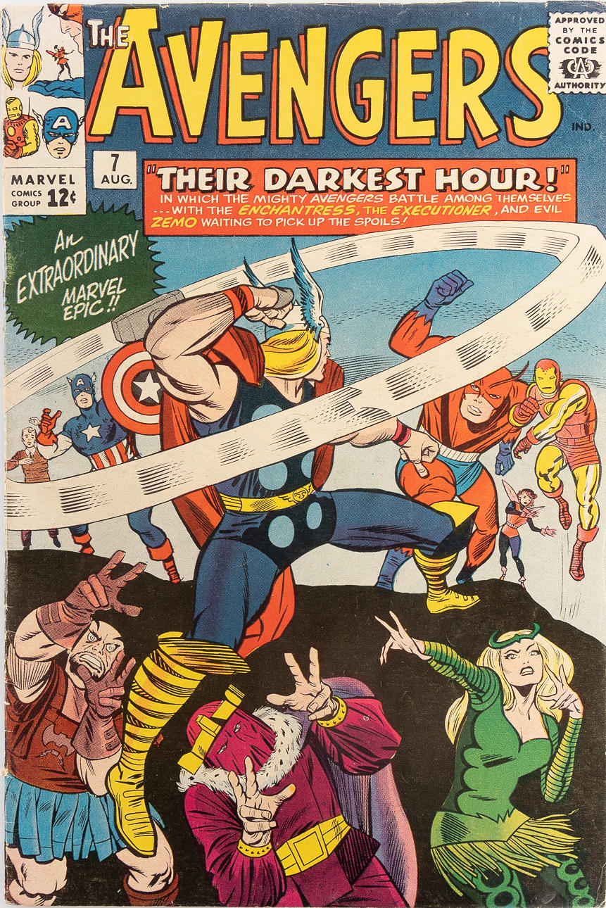 SERIETIDNING, Marvel Comics "The Avengers", #7 Aug. 1964.