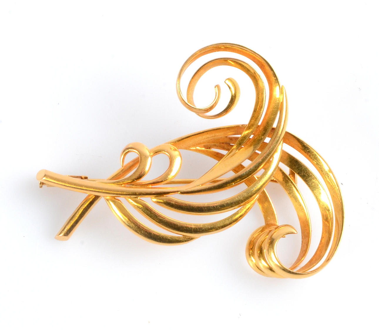 BROSCH, 18k, guld, 1950.