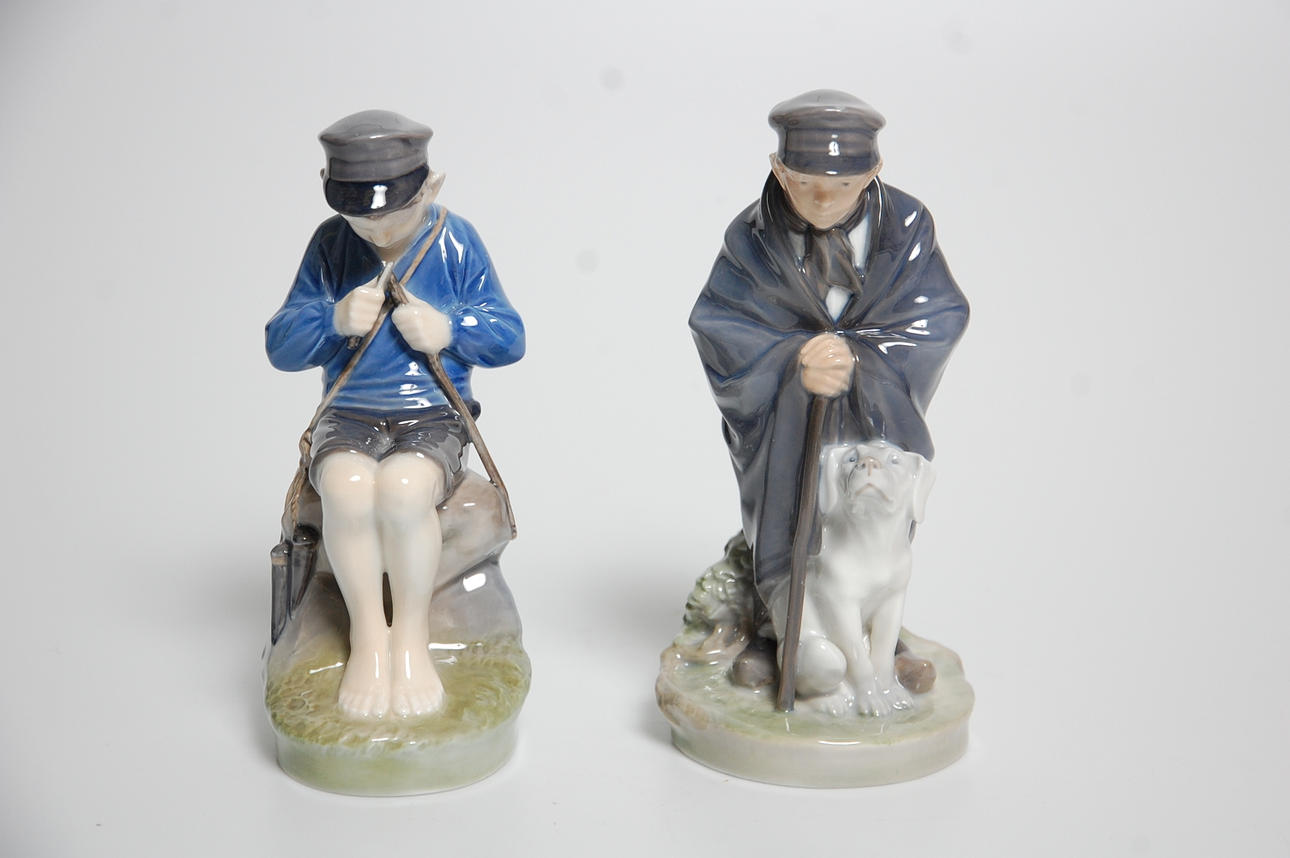 FIGURINER, 2 st porslin, Christian Thomsen Royal Copenhagen.