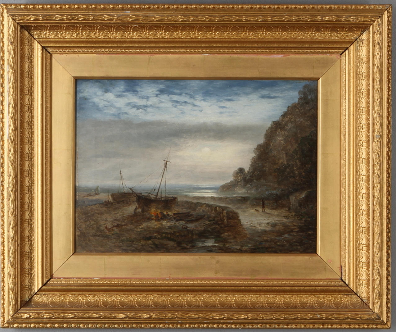 WILLIAM HENRY VERNON. Kustlandskap, olja på duk, signerad.