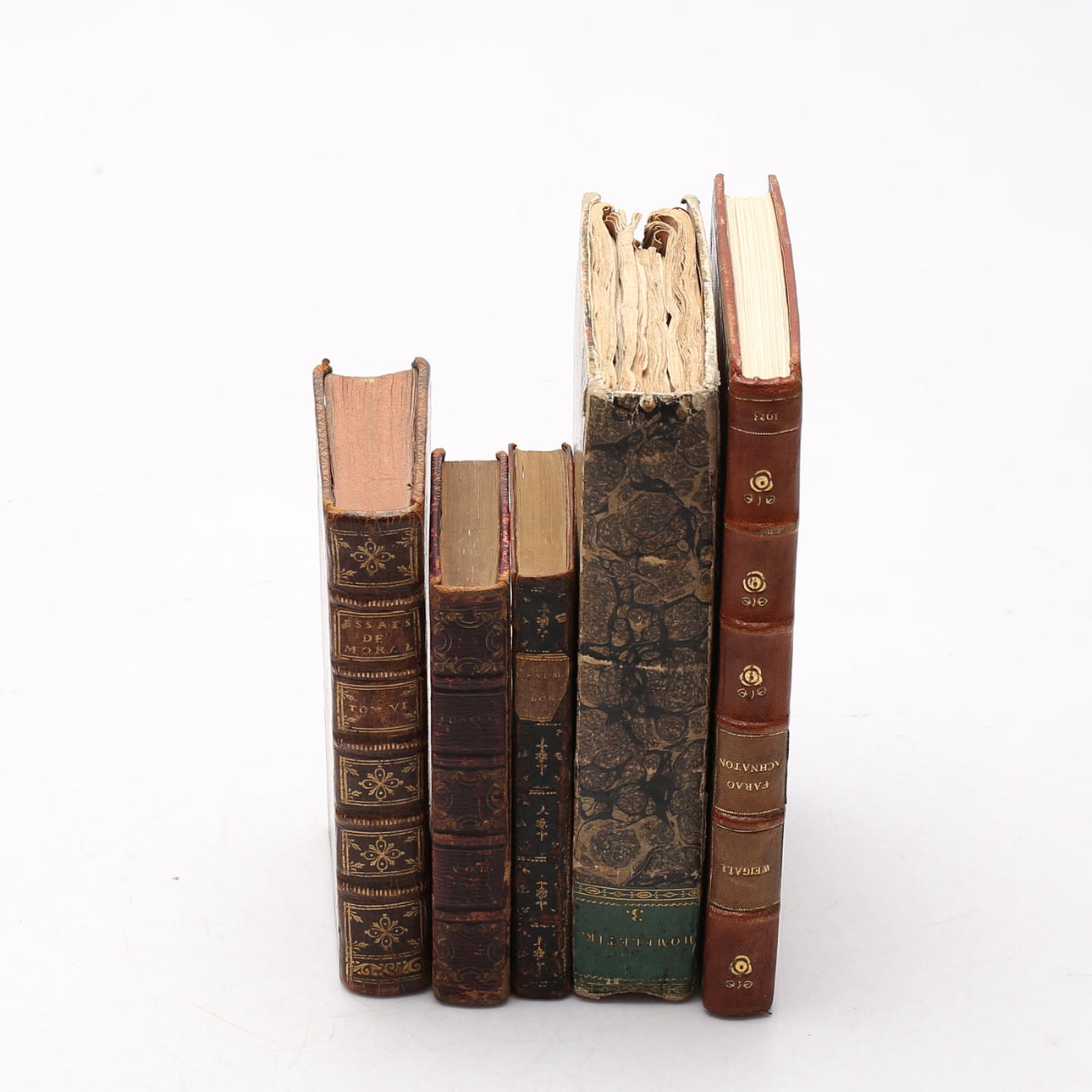 Five books from 1800 to 1900.
