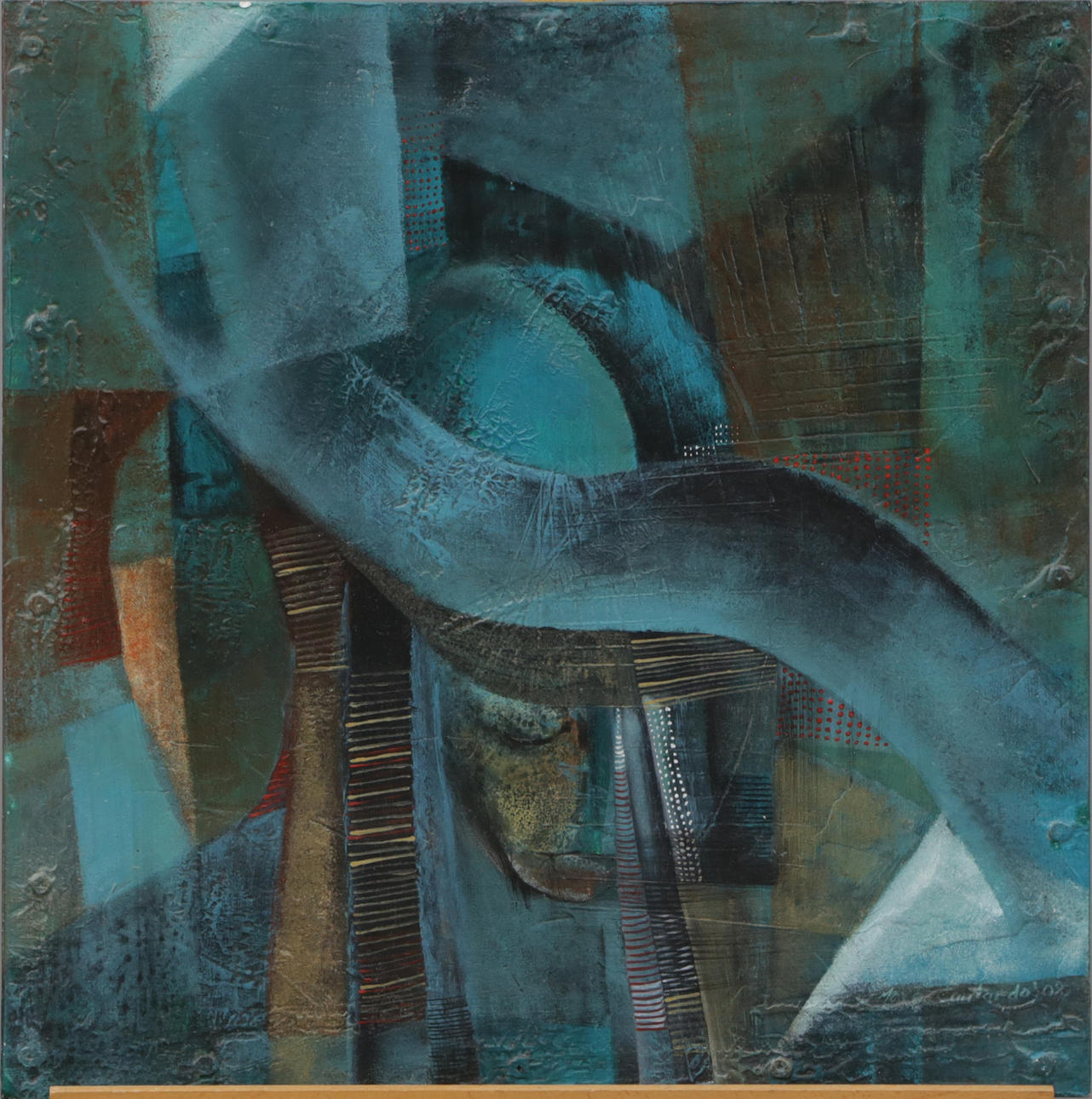 MARA CONTARDO. ÓLEO, sobre panel, firmado.