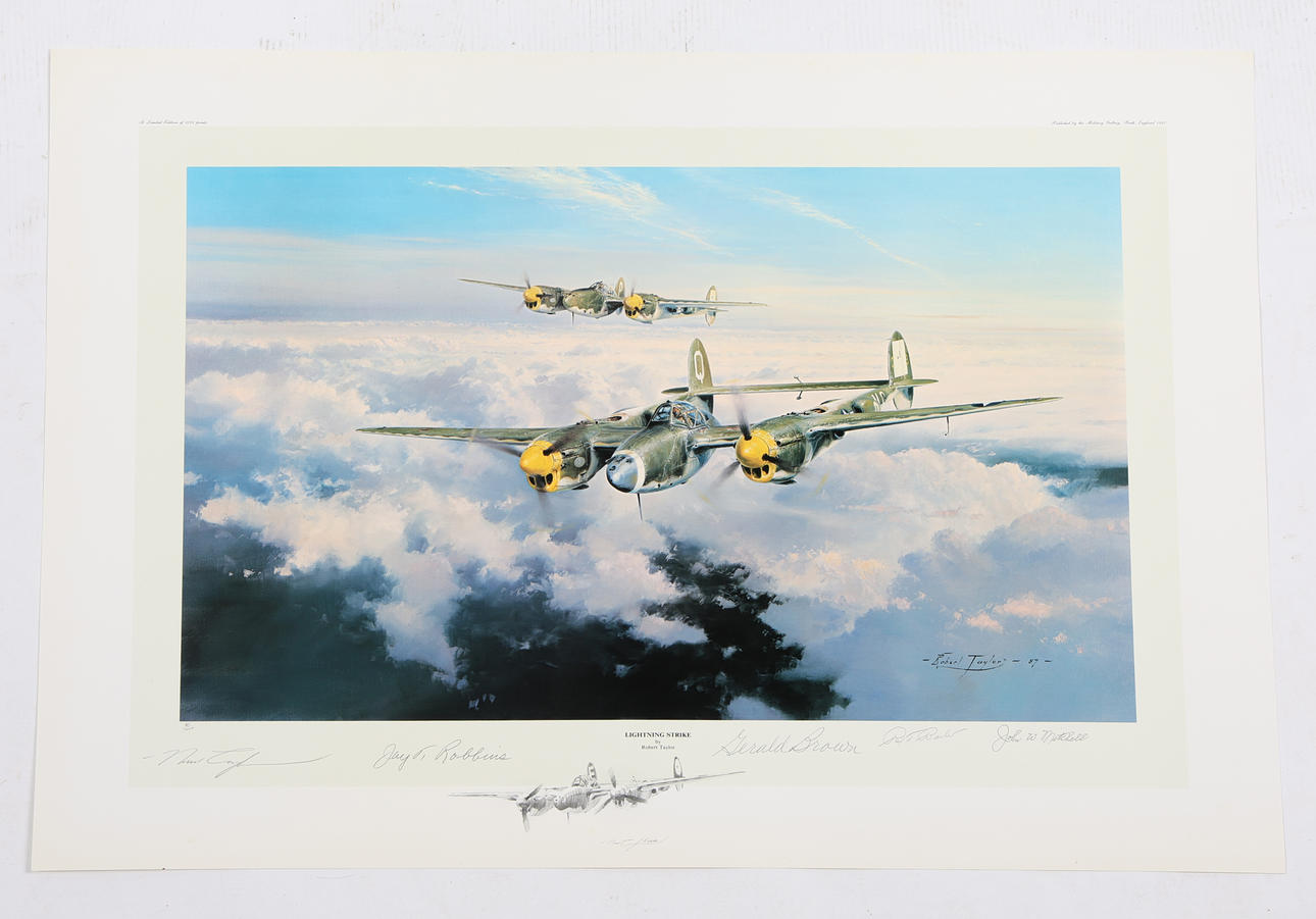ROBERT TAYLOR "LIGHTNING STRIKE" LIMITED EDITION SIGNED PRINT.