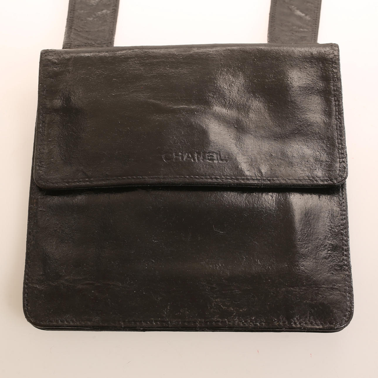 TASKE, Chanel, crossbody, læder, sort.