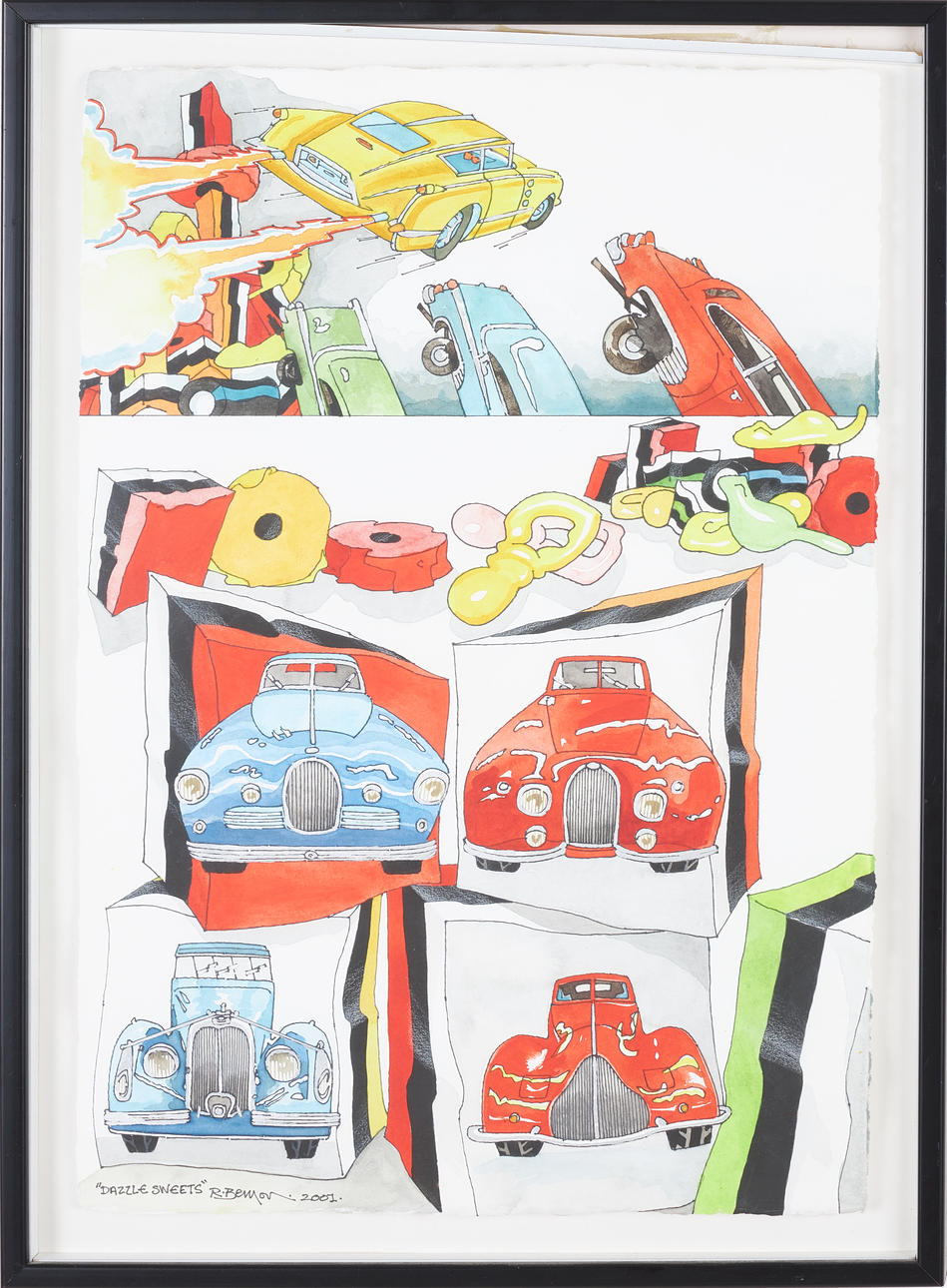 ROBERT BENSON /FÖDD 1939). “Dazzle Sweets”, watercolour, signed and dated 2001.