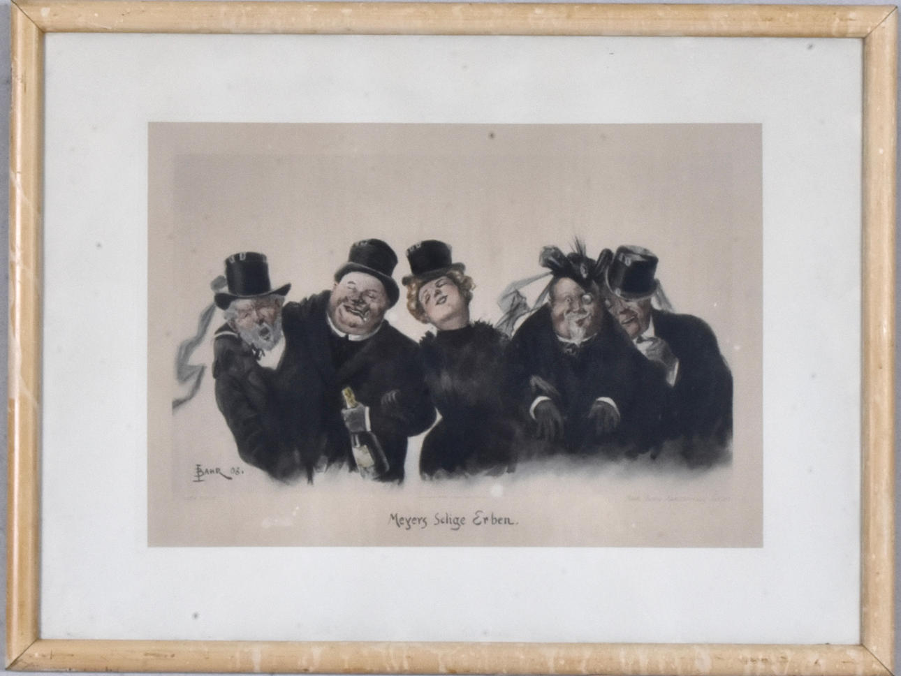 JOHANN BAHR. Farblithografie, 1908.