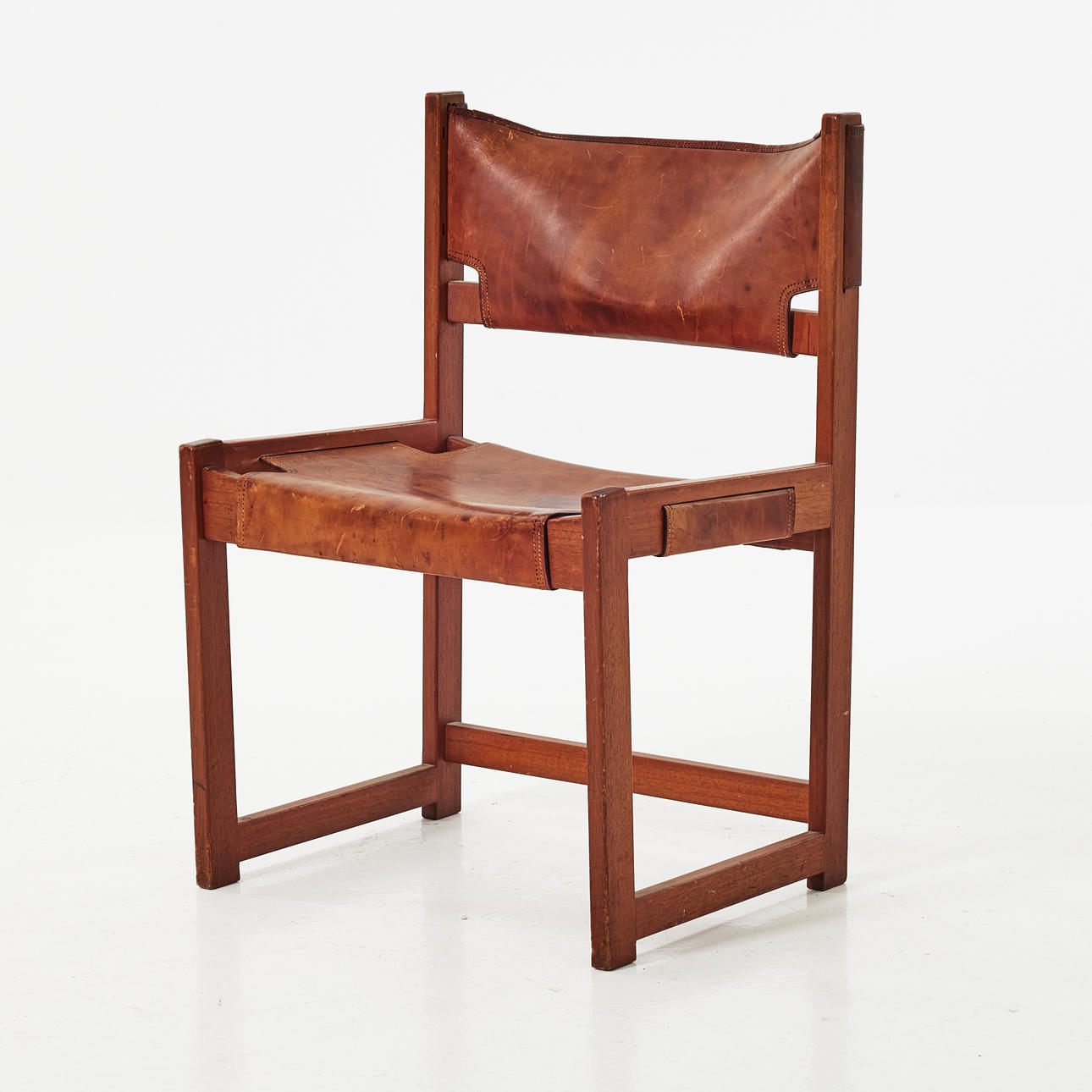 SVEN KAI-LARSEN. Stol, teak och läder.