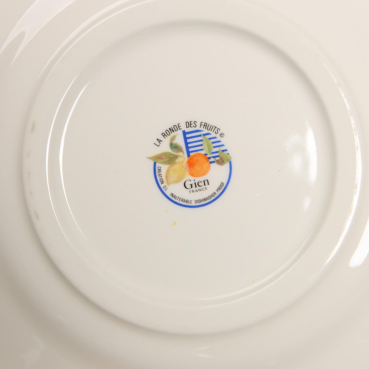 TEA SET for 4 persons, “La Ronde Des Fruits”, Faiencerie De Gien