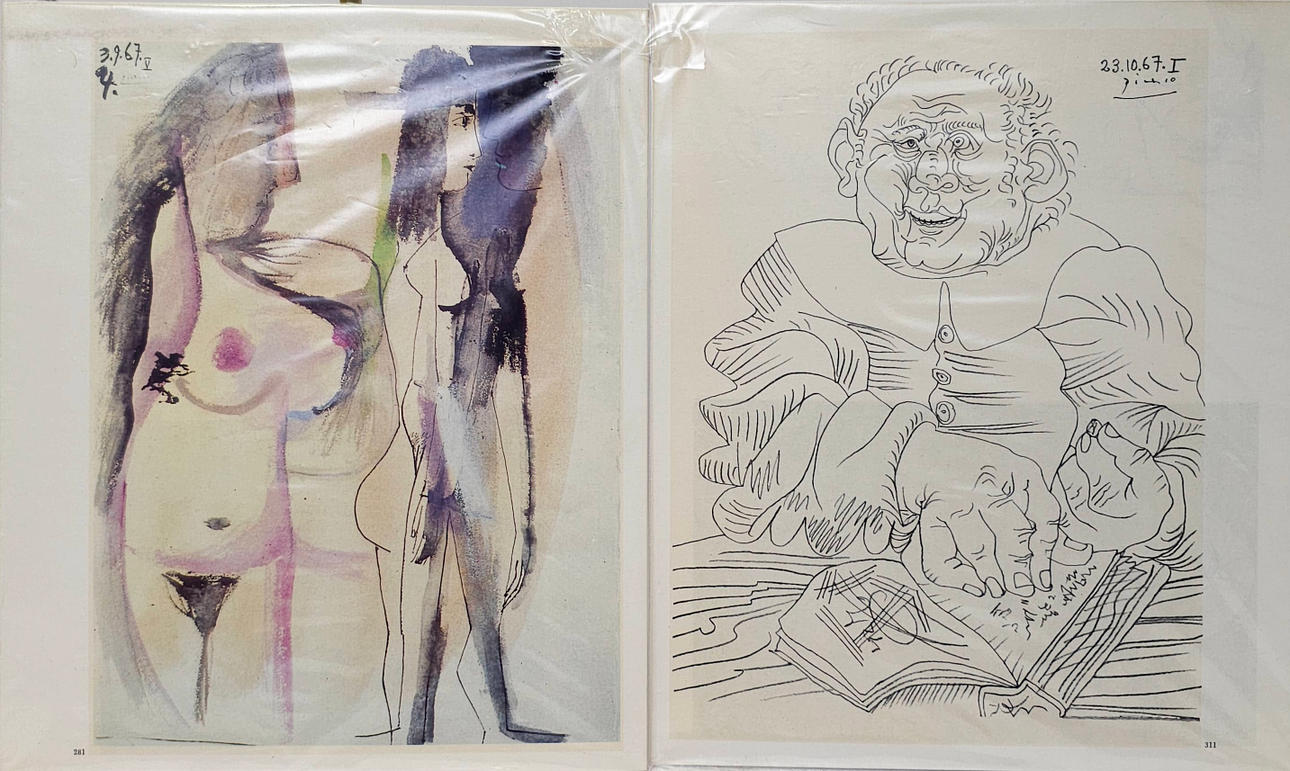 AFTER PABLO PICASSO. UNTITLED. TWO OFFSET LITHOGRAPHS ON PAPER.