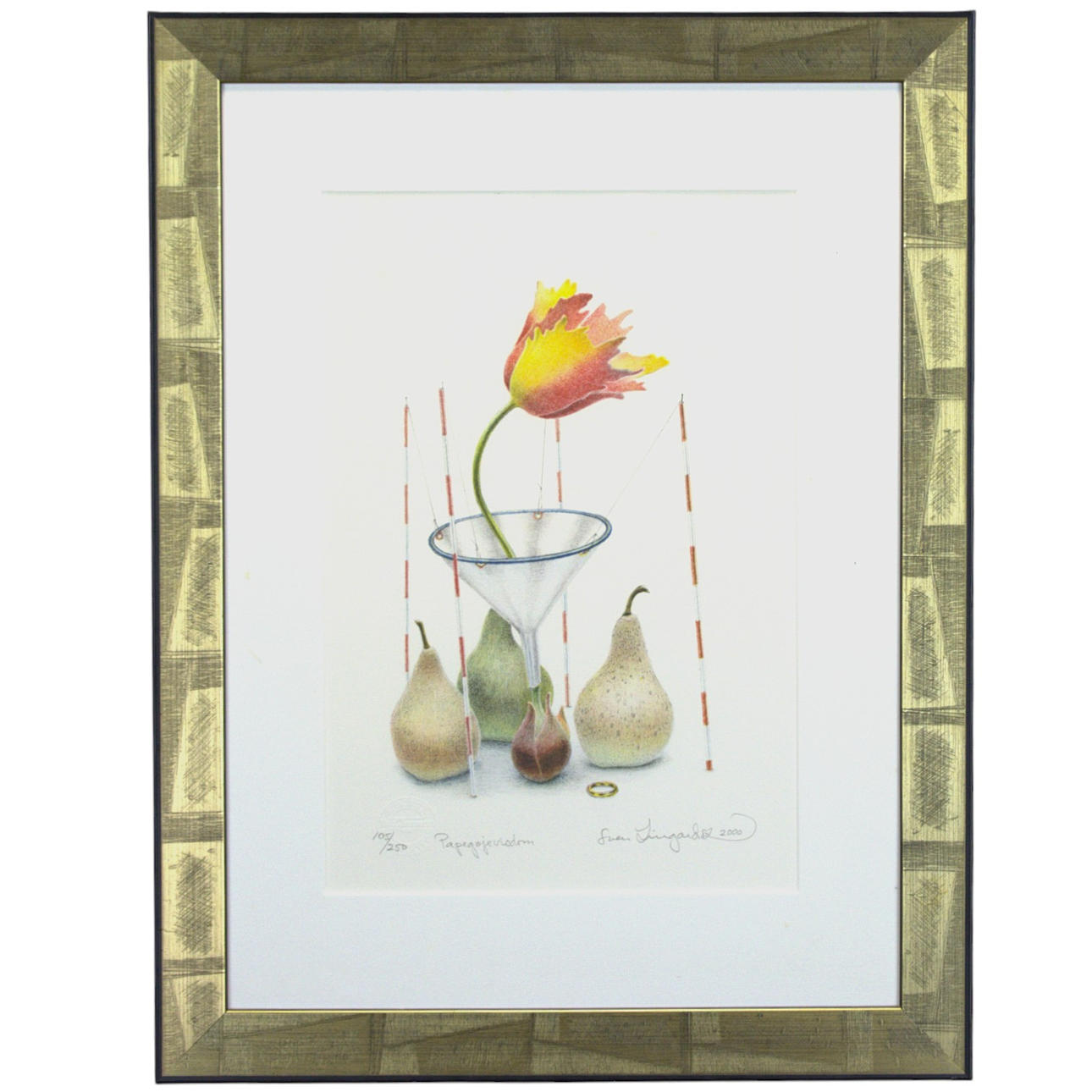 SVEN  LINGARDSZ. Lithograph 105/250, “Parrot Wisdom”, signed 2000.