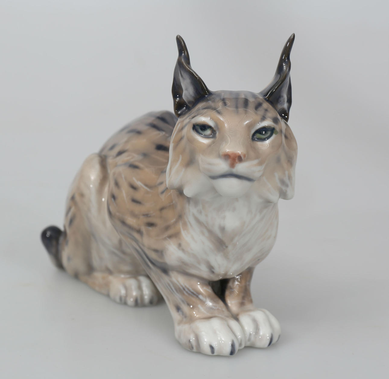 FIGURIN, porslin, Lodjur, nummer 1329, Kunglig Dansk, Danmark.