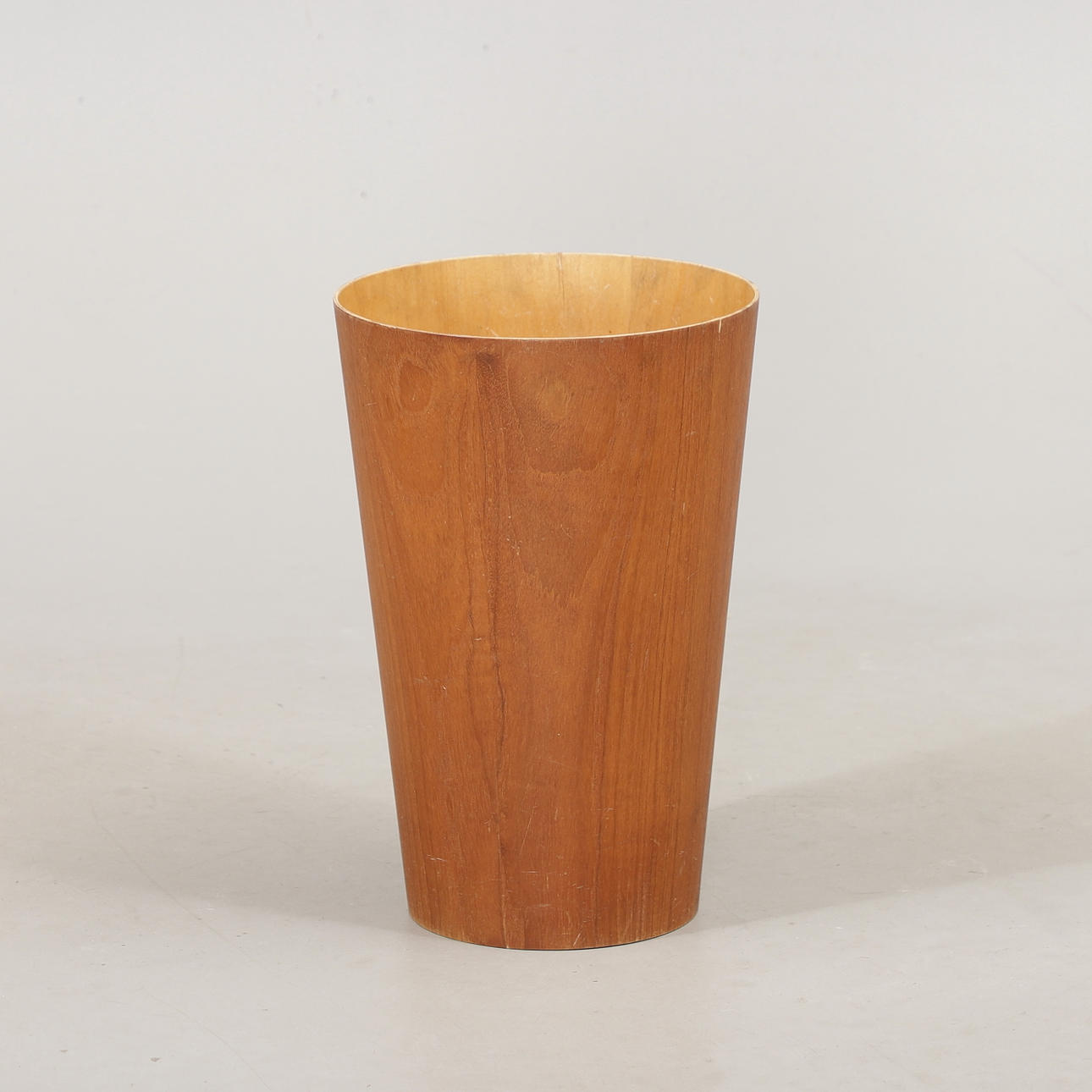 A 1960's Servex teak paper basket.