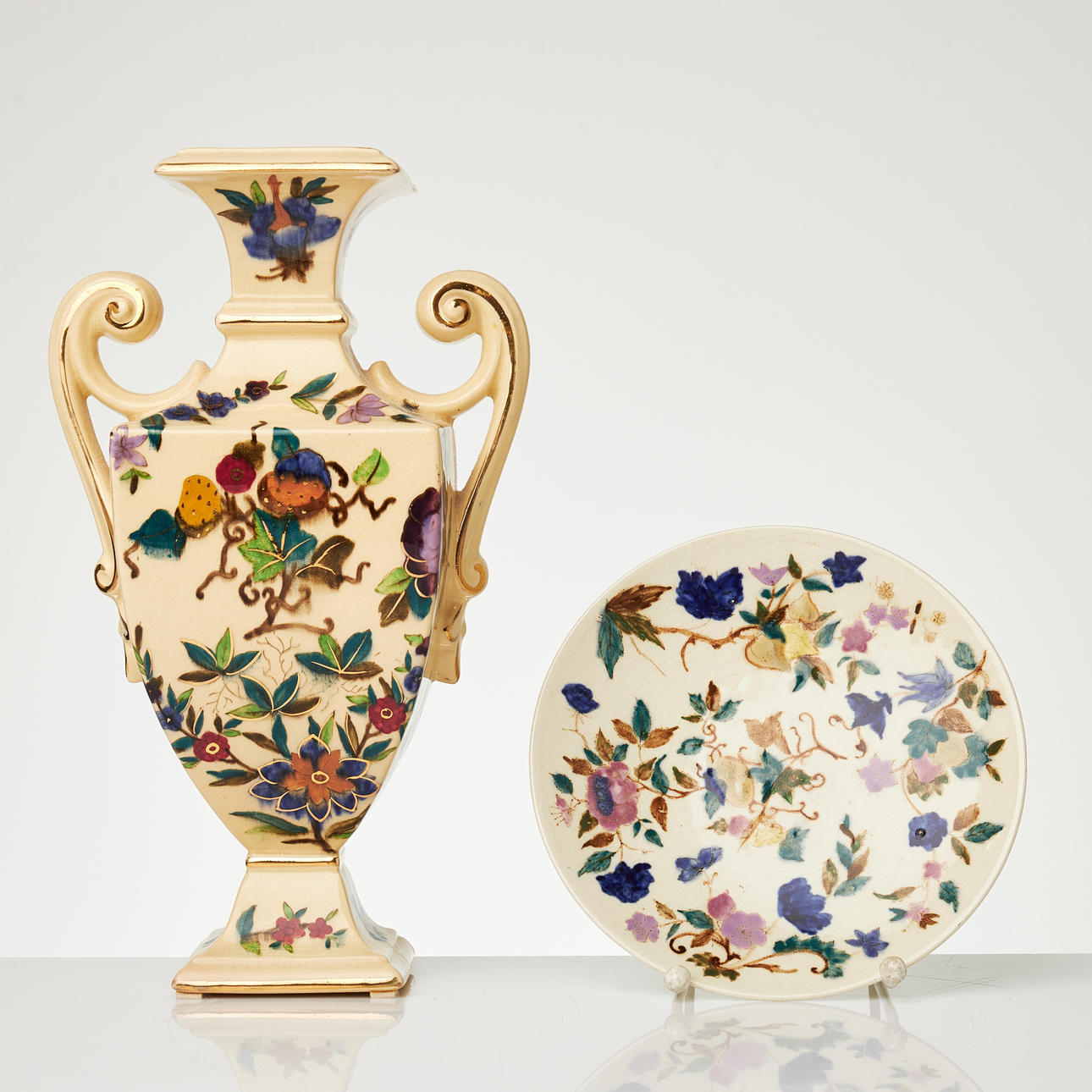 RÖRSTRAND, 1920-1938, vase and saucer.