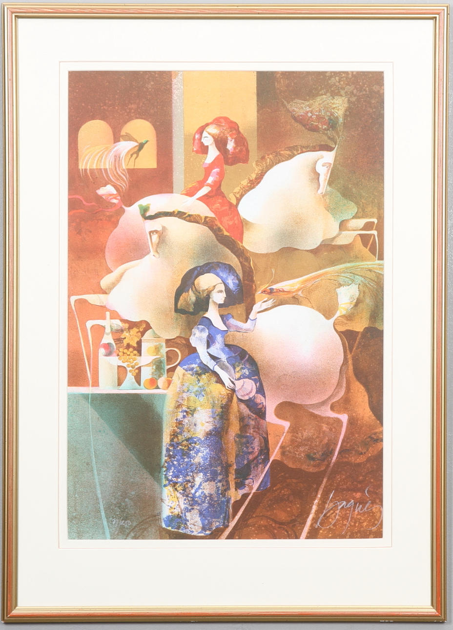 JOSEF BAQUES. Färglitografi, signerad och numrerad 77/250.