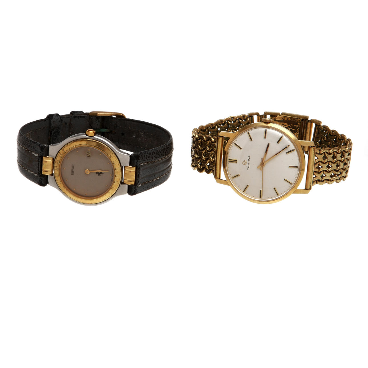 HERRARMBANDSUR, 2 st. Certina och Ferrari.