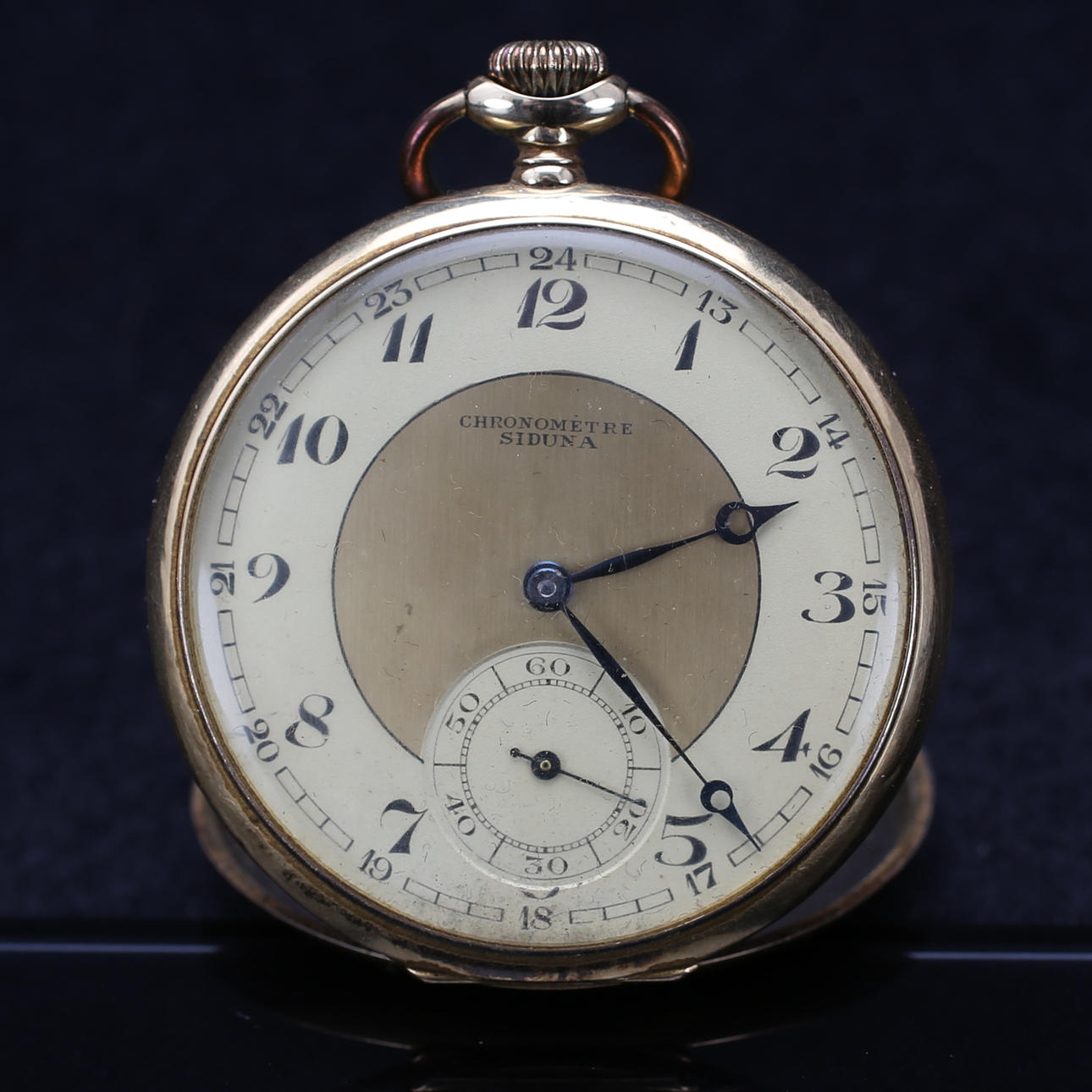 FICKUR, "Chronometre Siduna" 14 k guld.