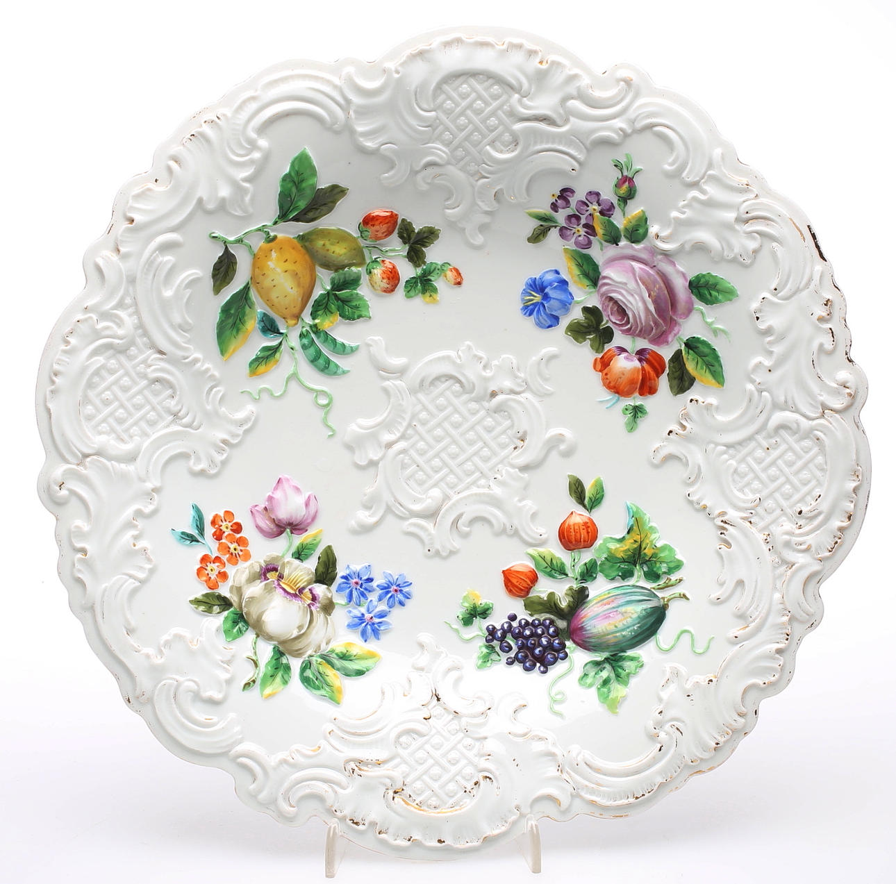 MEISSEN. ceremoniell skål, Biedermeier.