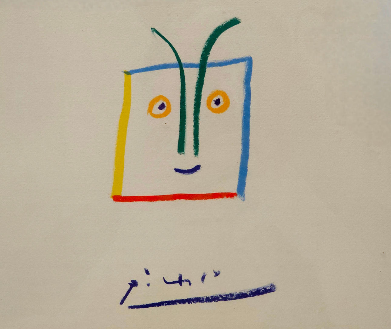 PABLO PICASSO. UNTITLED. OFFSET LITHOGRAPHY ON PAPER.