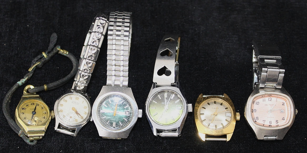 DAMUR, 6 st, Svalan, Hi-tech, Huguenin, Timex, Ocma, Milus.