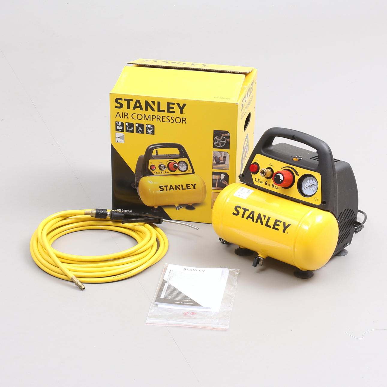 A contemporary Stanley DN 200/8/6 compressor.