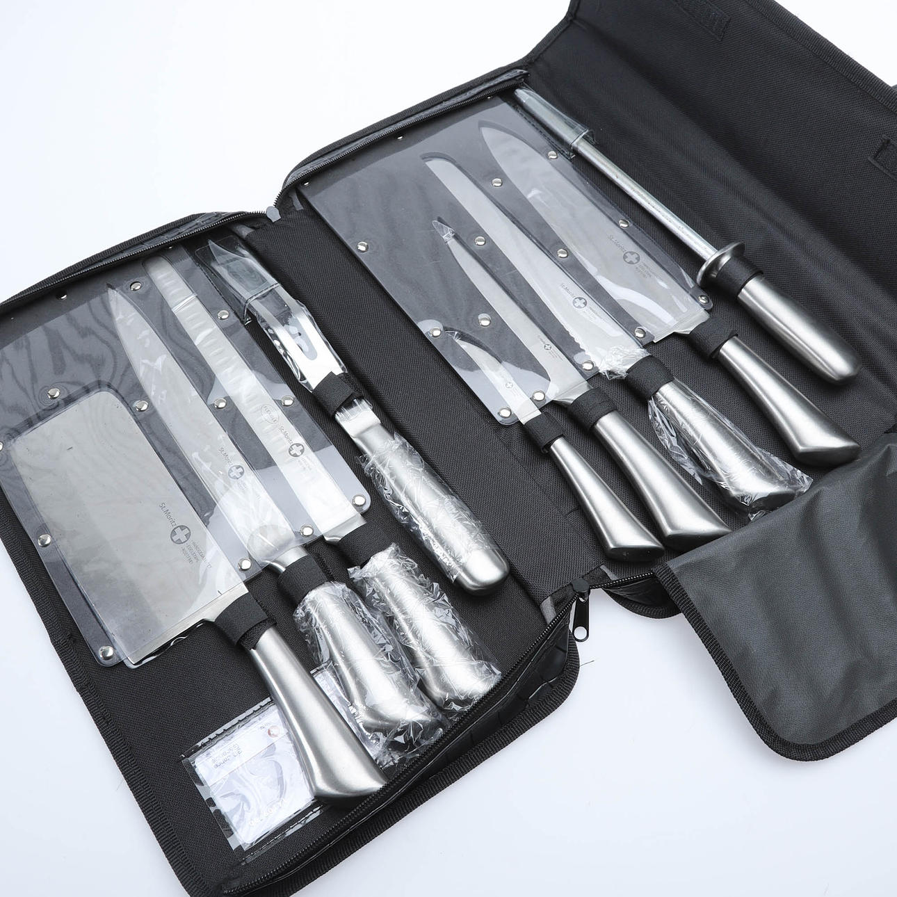 KNIFE SET, 9 PIECES, ST MORITZ.