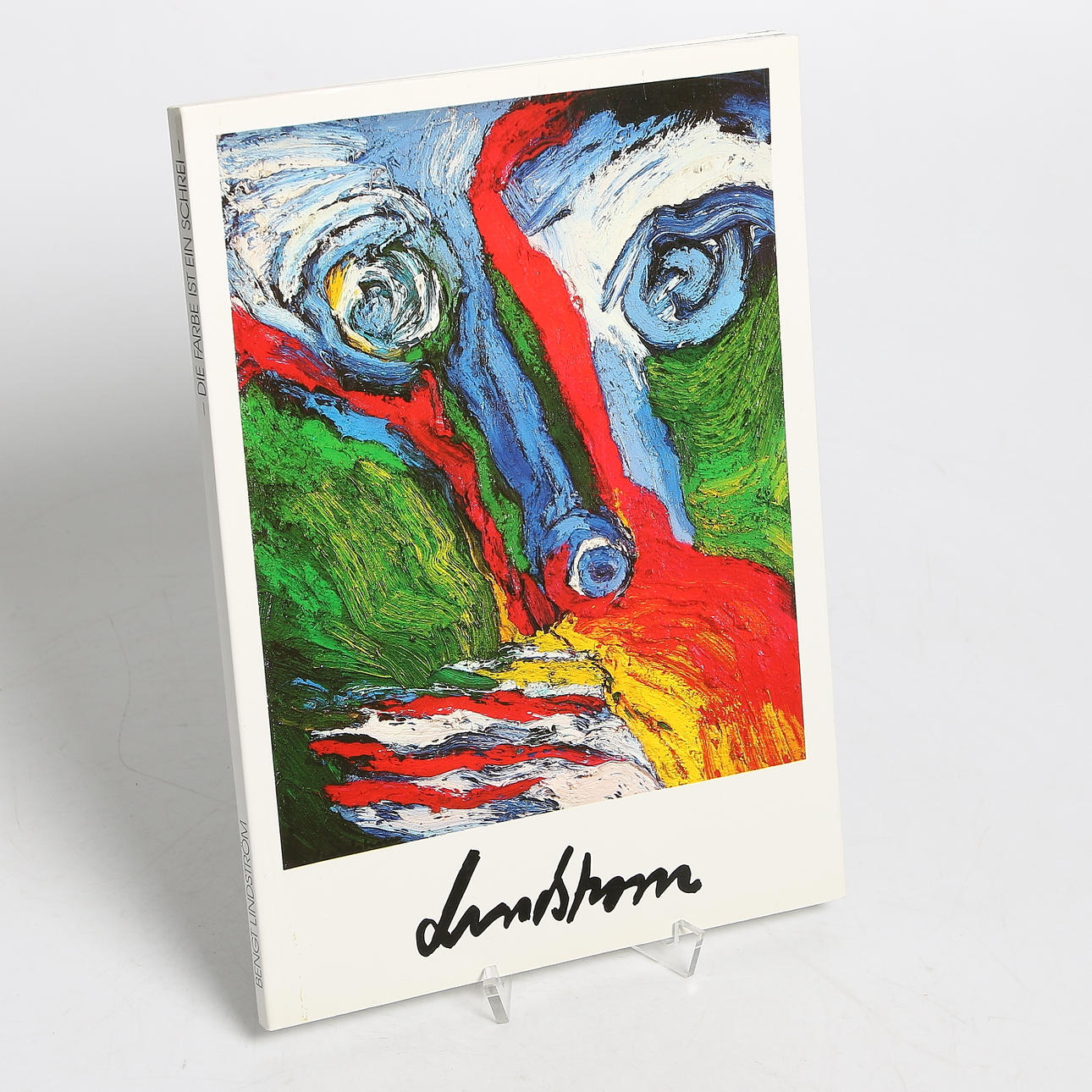 BOK, "Die Fabre ist ein Schrei", tysk-engelsk, Bengt Lindström, signerad med dedikation.