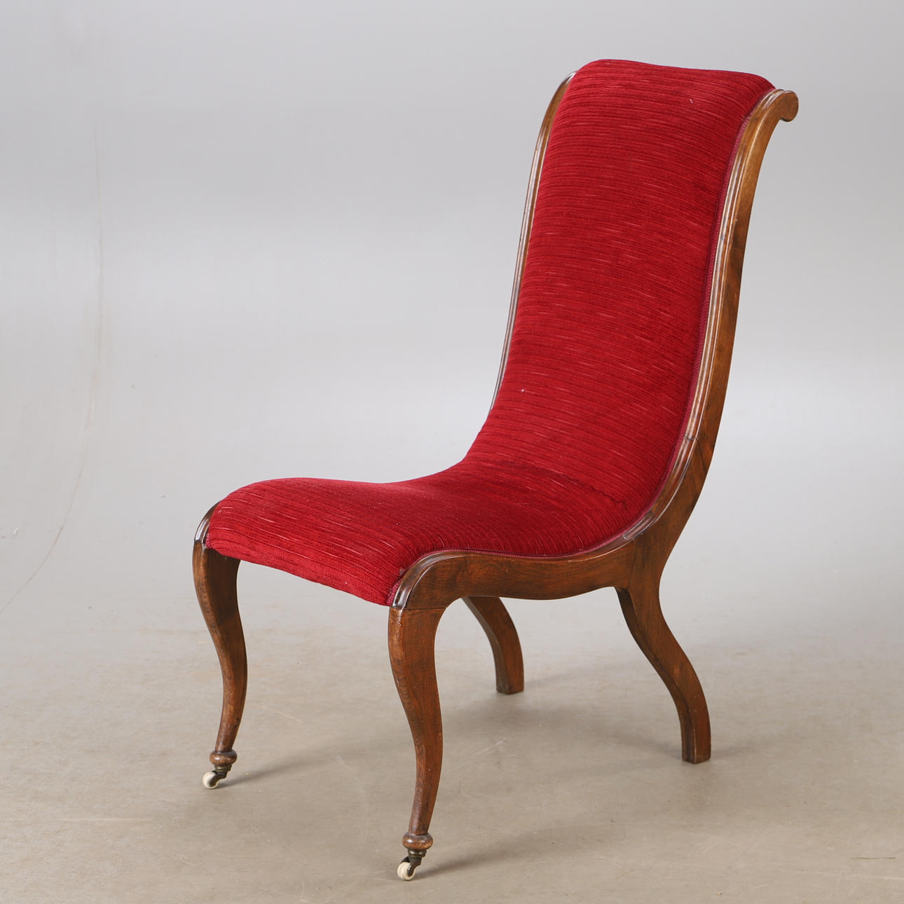 SCHWANENHALSSESSEL, Mahagoni, Rokoko-Stil.