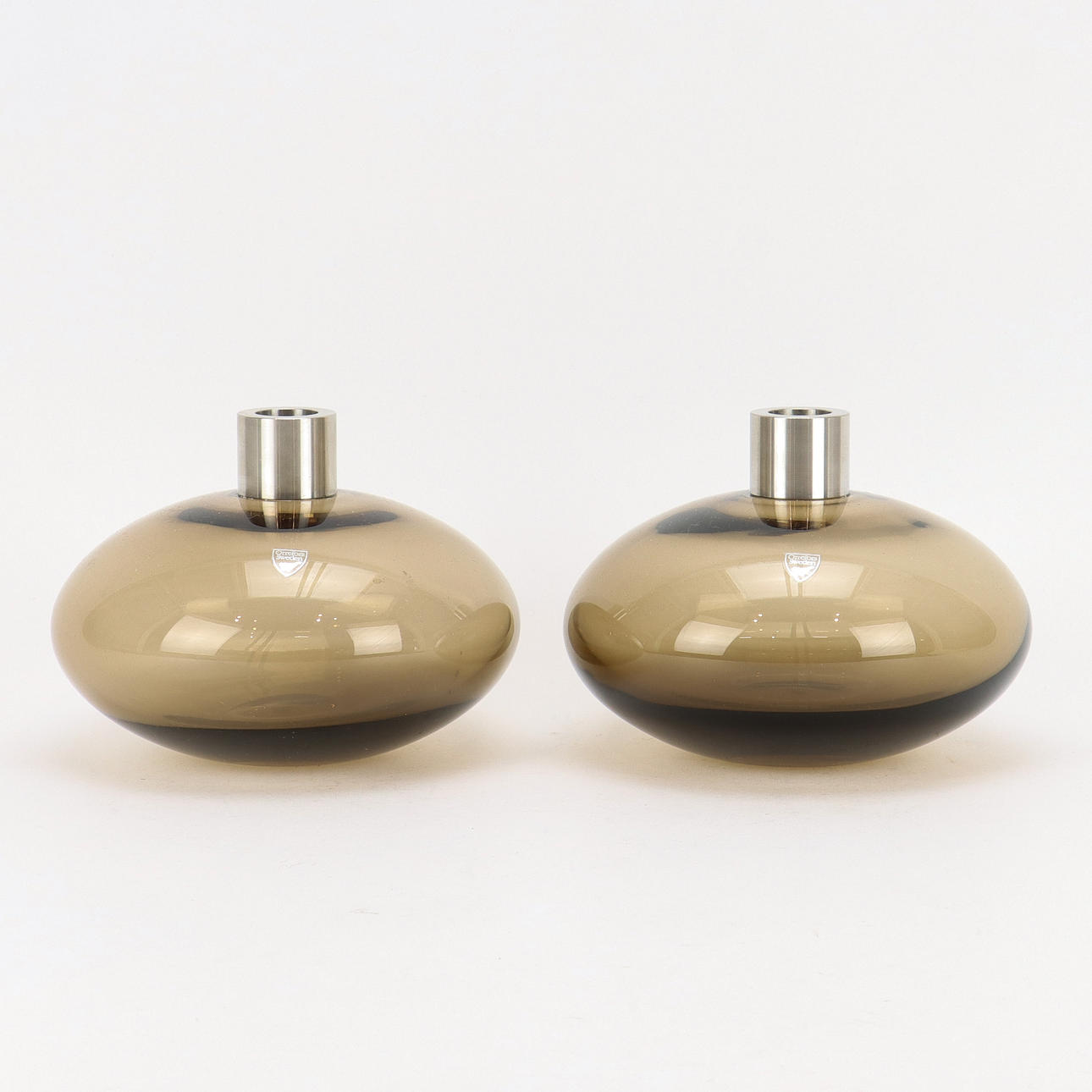 LENA BERGSTRÖN ljusstakar, paret, Orrefors Pluto.