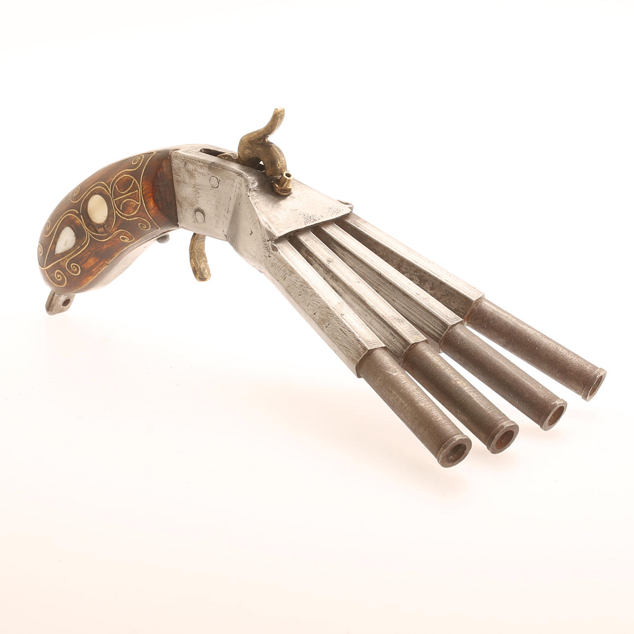 LUKKOPISTOOLI, ankanjalka, itämainen, 1800-luku.