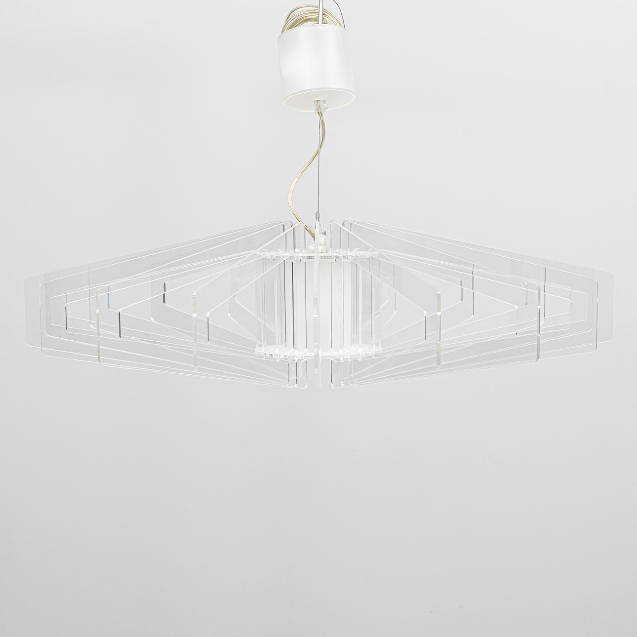 STEPHEN BURKE. Ceiling lamp, “Lightframe”, acrylic plastic, David Design.