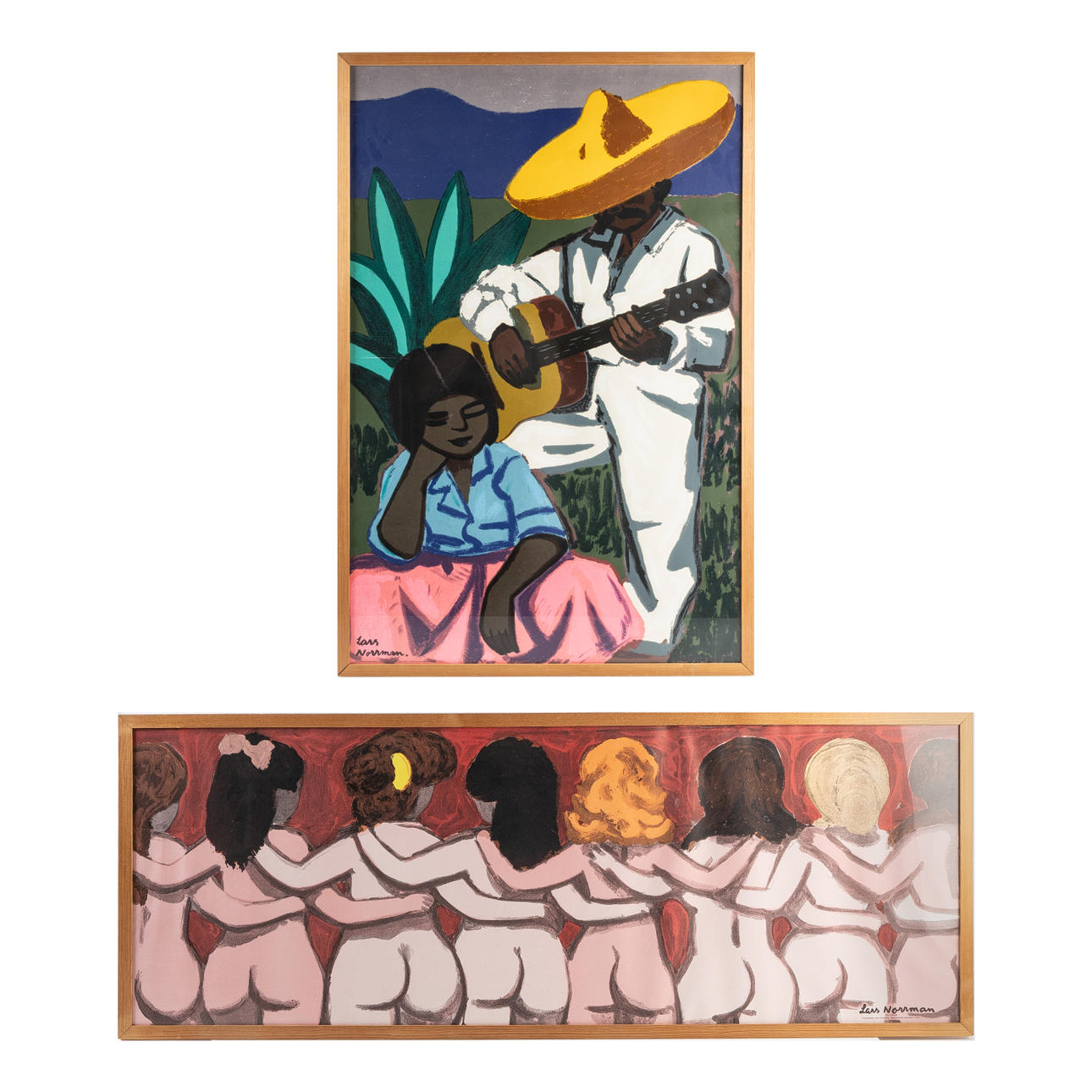 LARS NORRMAN. Affischer, 2 stycken för IKEA, 1974.