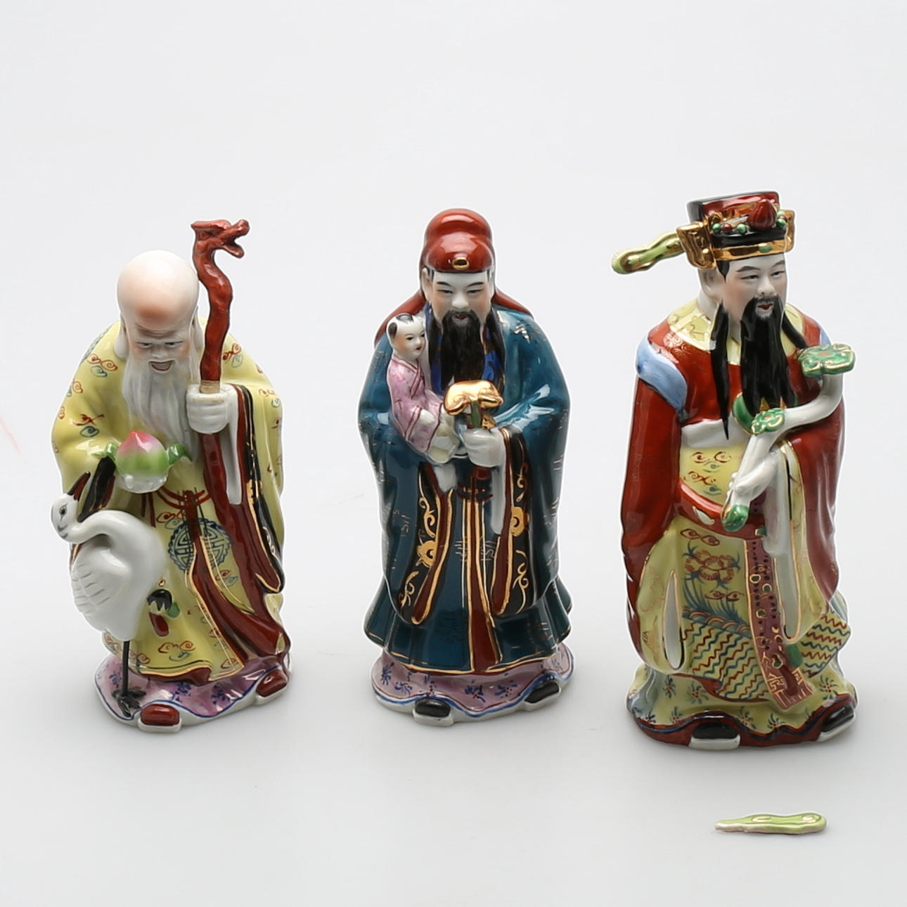 FIGURINER, 3 st Kina, porslin.