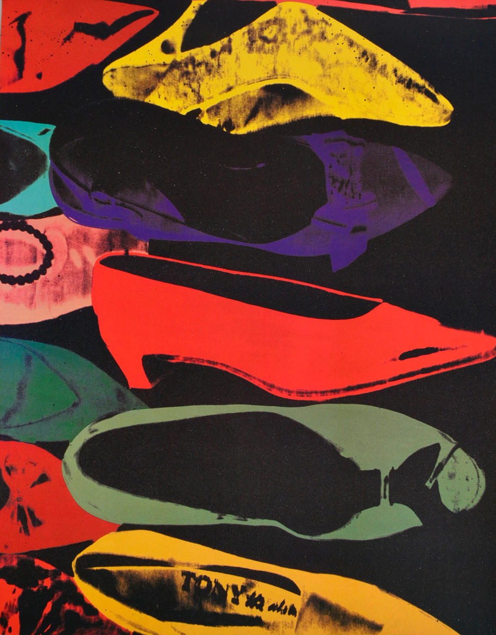 AFTER ANDY WARHOL. Exhibition poster, offset, “Shoes”, 1992.
