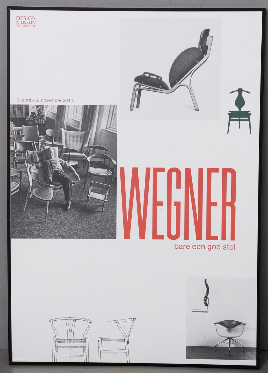 EXHIBITION POSTER, Hans Wegner, Design Museum Denmark, 2014. Art