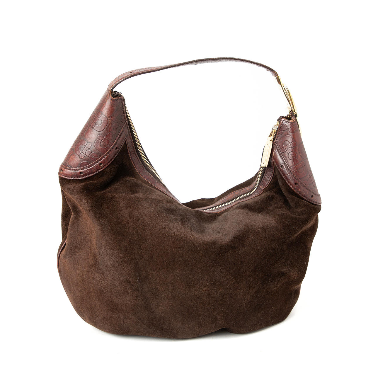 GUCCI. Väska, "Hobo", mocka.