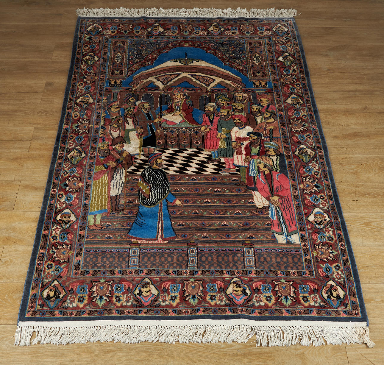 TEPPICH, Seide, Wolle, Baumwolle, Pakistan.