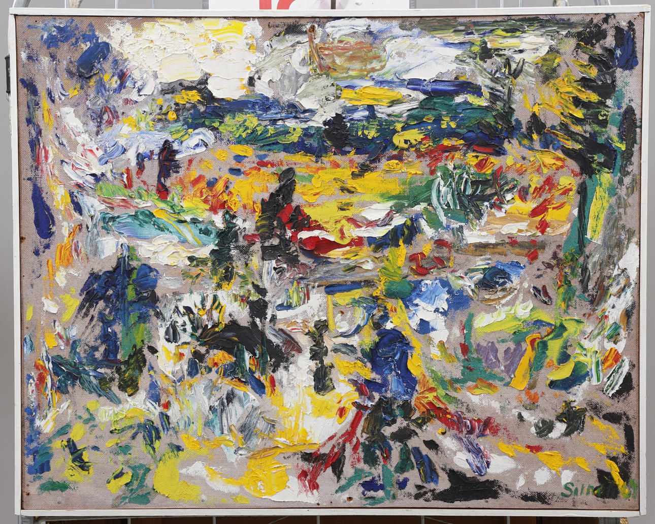 SIMON OLSEN. Oil on panel, signed.