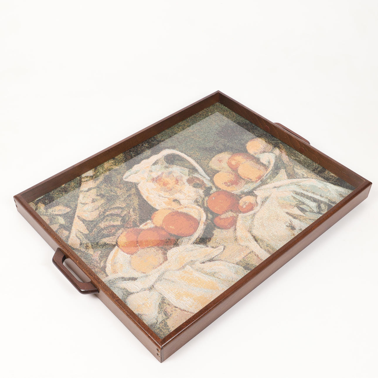 TRAY, Gobelin, Stoff/Holz, modern.