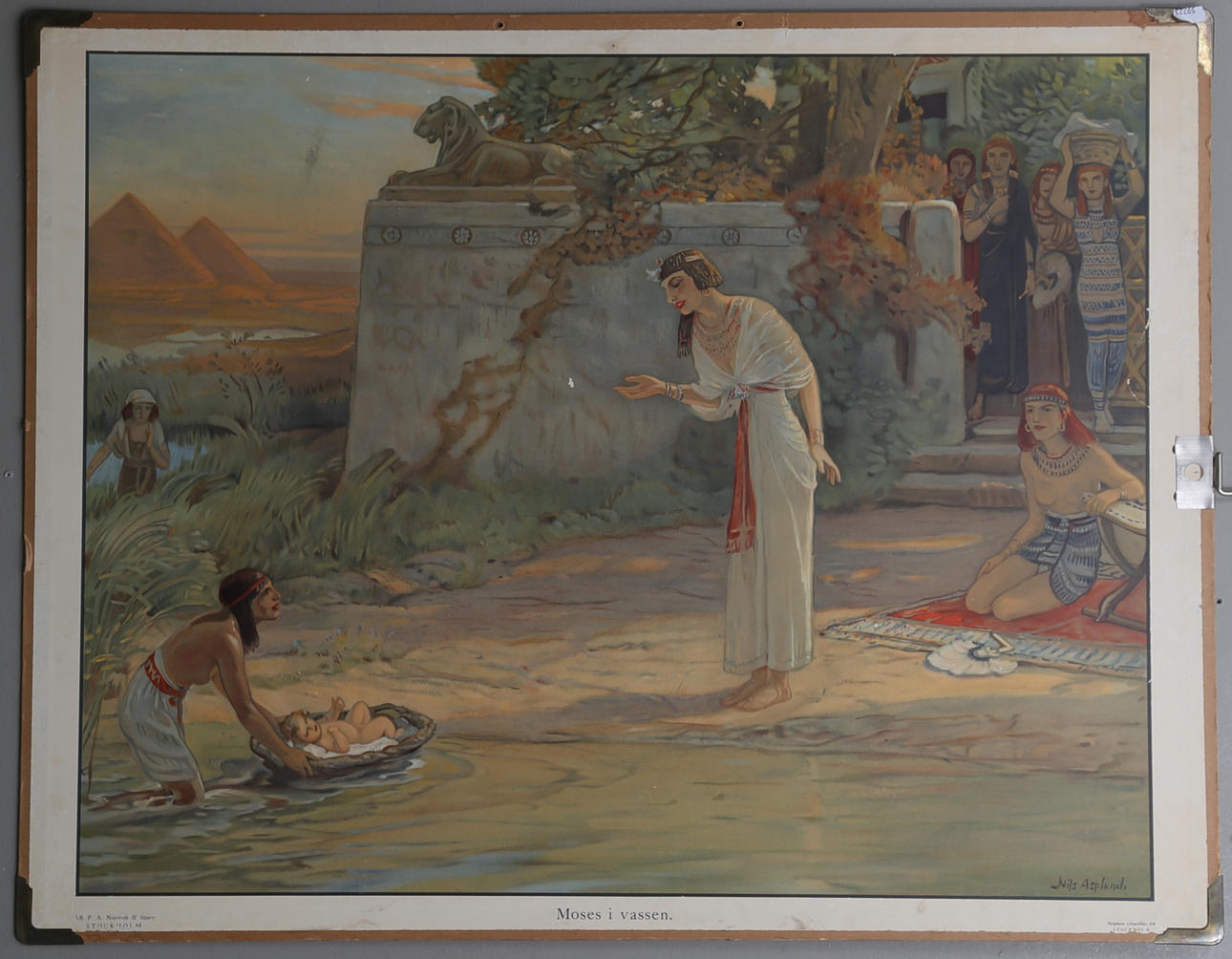 SKOLPLANSCHER, 2 st, efter Nils Asplund, AB PA Norstedt & Söner, Stockholm, 1900-talets mitt.