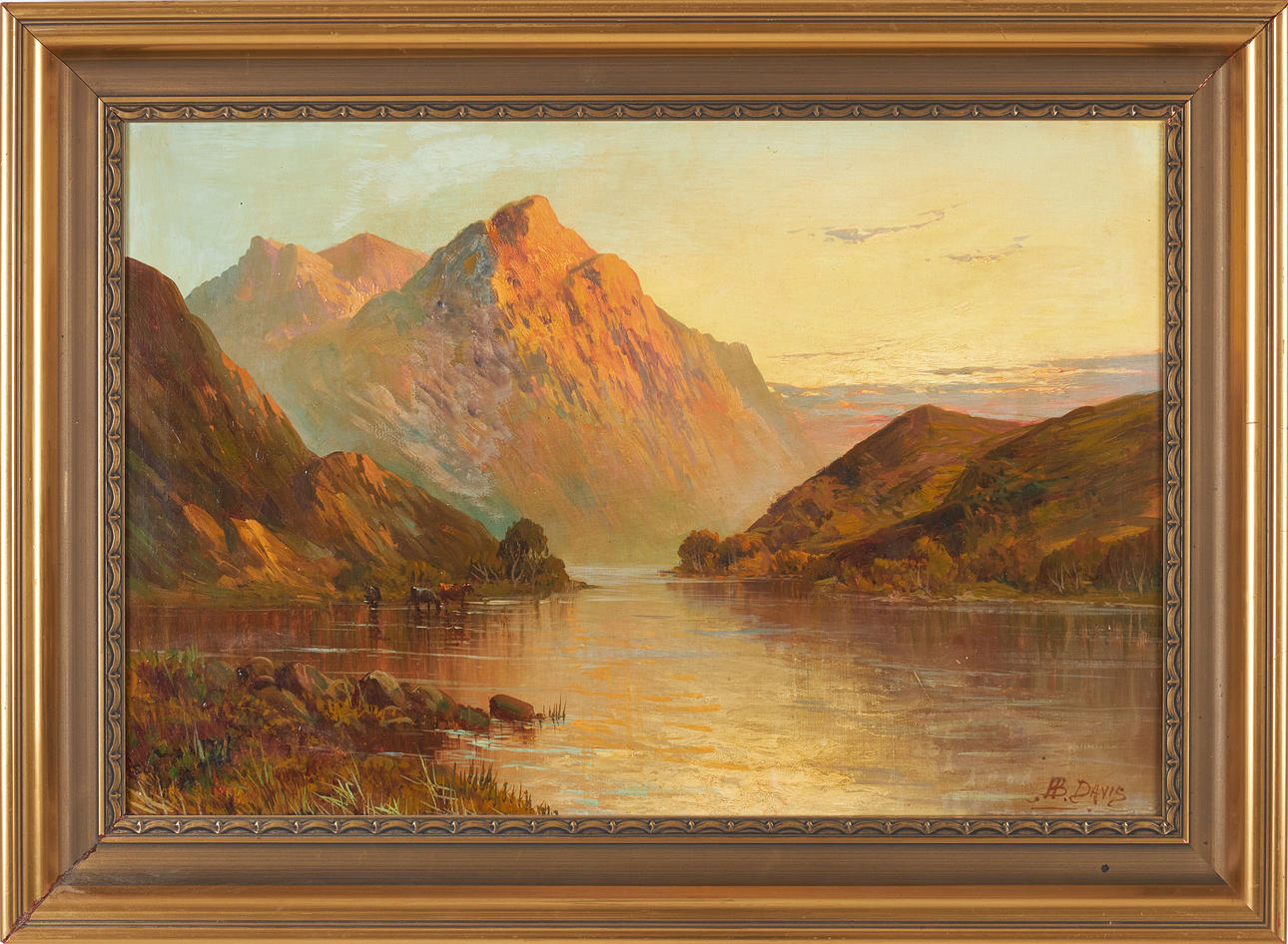 OIDENTIFIERAD KONSTNÄR. oil on canvas, landscape motif, signed.