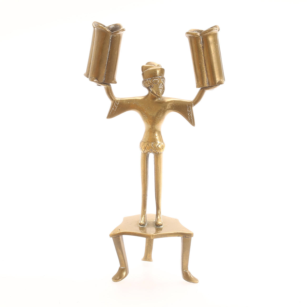 A bronze candelabra, 19th century.