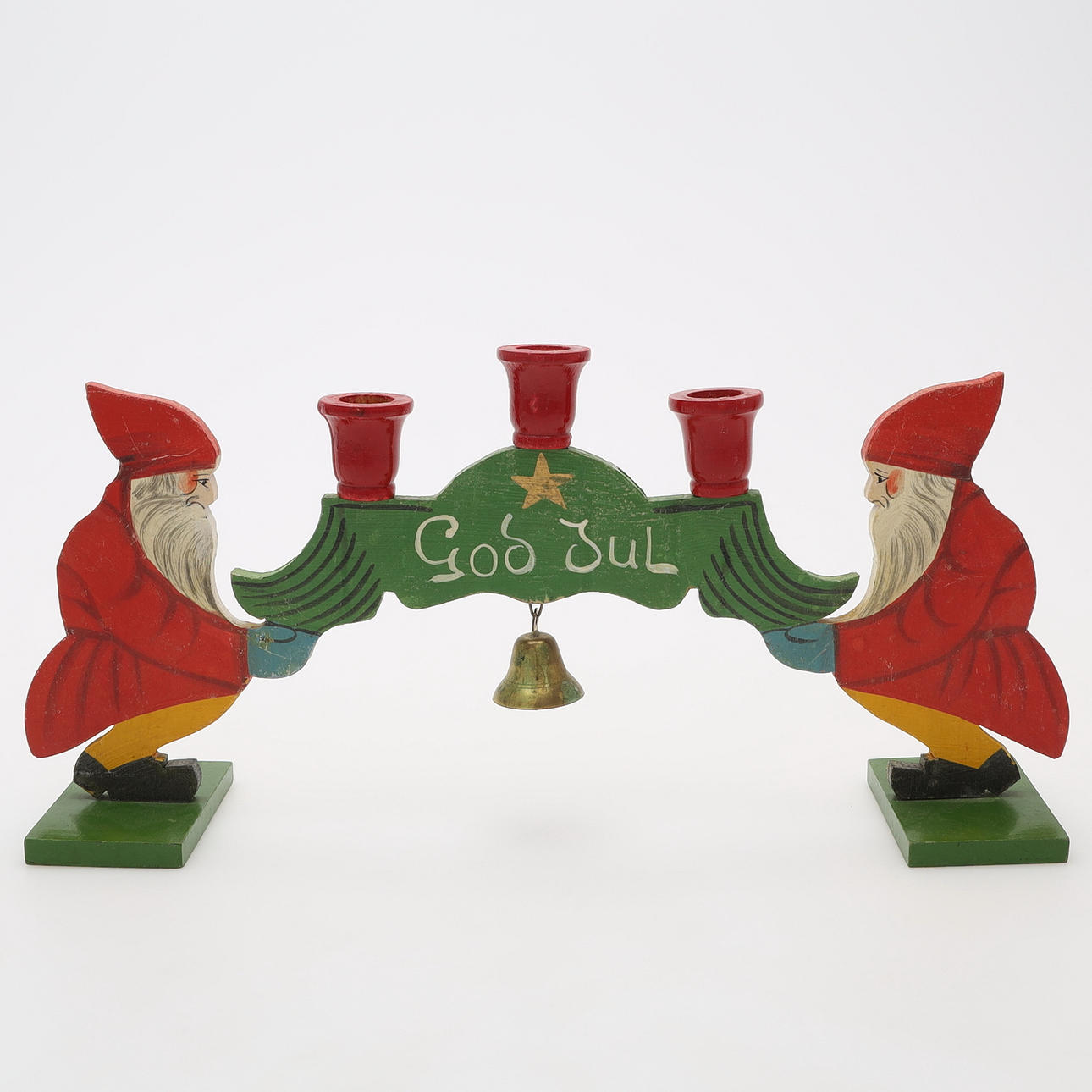 JULLJUSSTAKE, "God jul", trä, 1930-tal.