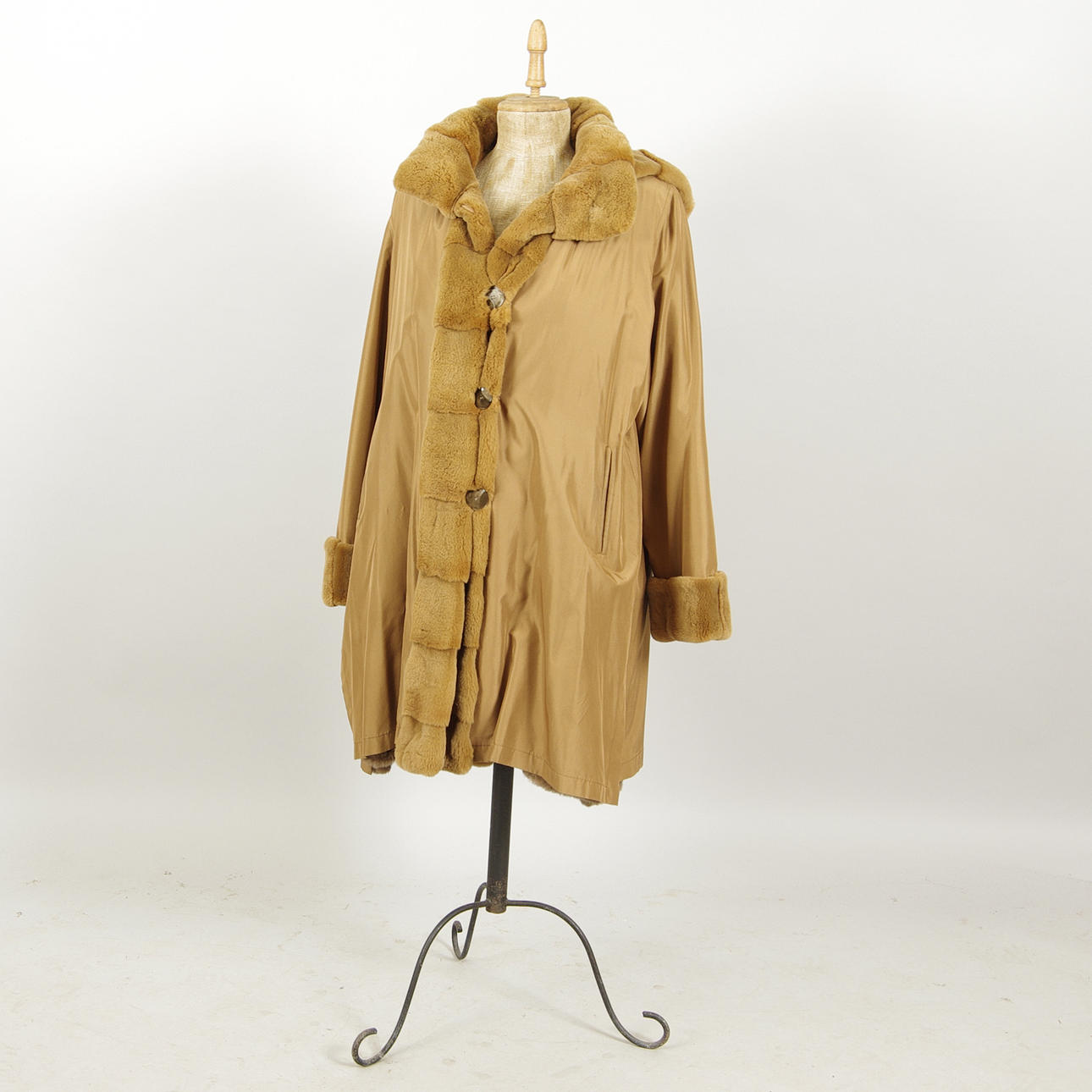 KAPPA, pälsfodrad, mink/kanin.