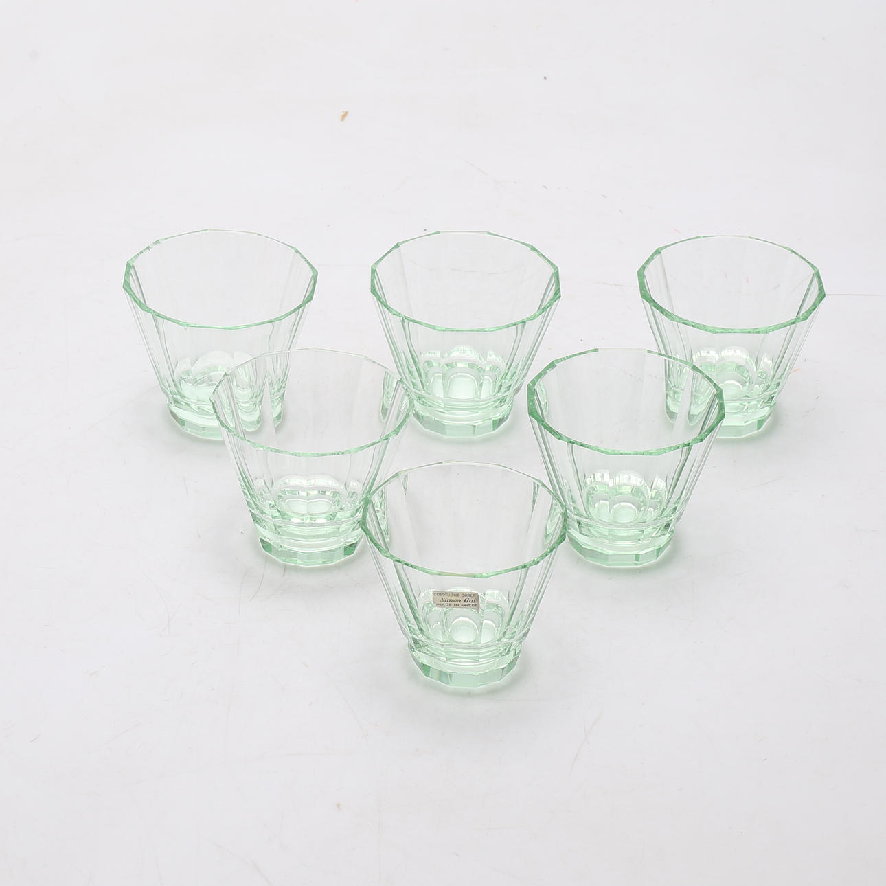 SIMON GATE. glass, 6pcs, Orrefors.
