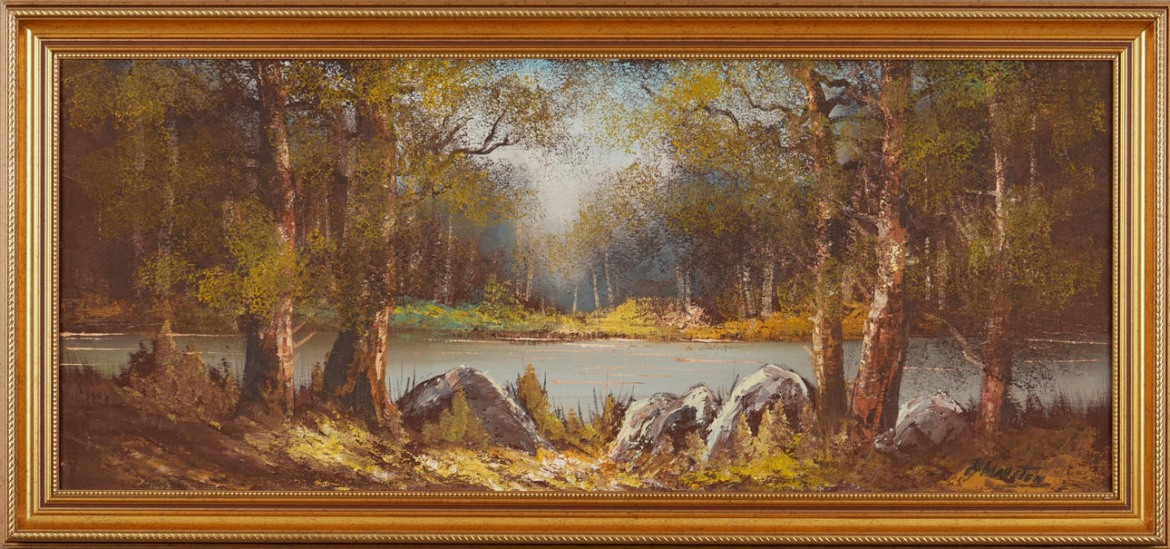 BERNE WALLSTEN. Landscape, oil on canvas, signed B Wallsten.