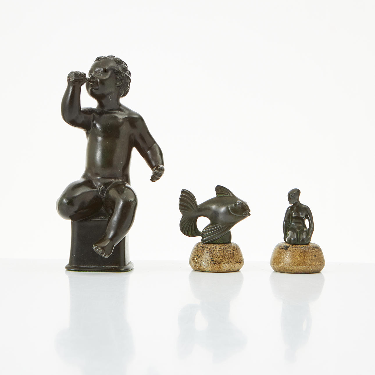 NUR ANDERSEN. Figuren 3 Stück, Disco-Metall.