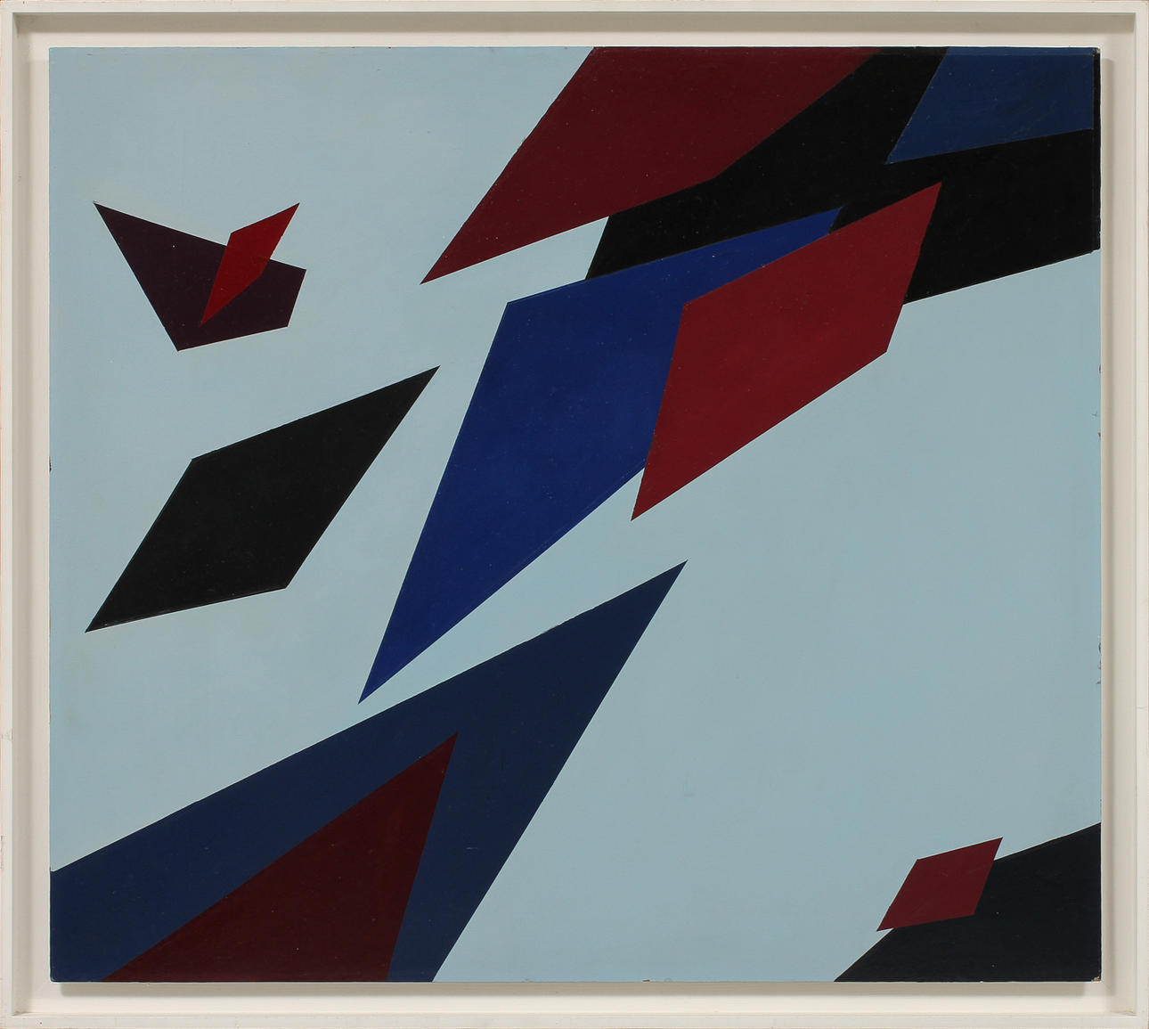 HARRY BOOSTRÖM. "Non-illustrativ bild". Olja på pannå, signerad och daterad -85 a tergo.