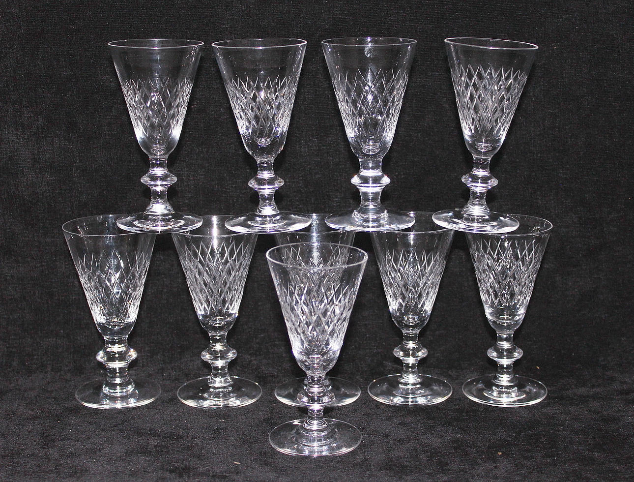 VICKE LINDSTAND. snappaglas, 10 st "Diamant" Kosta.