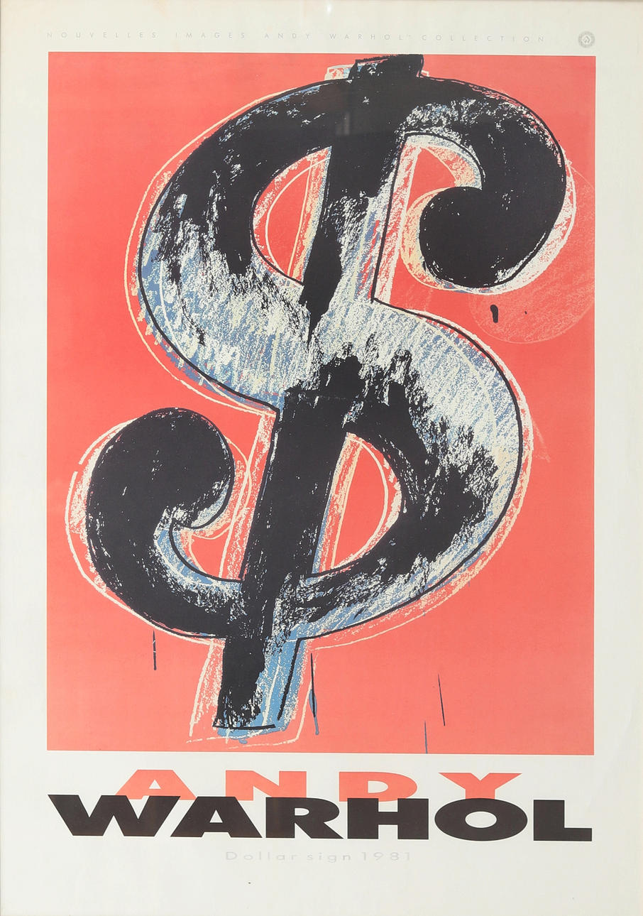 ANDY WARHOL. After. Poster “Dollar Sign 1981".